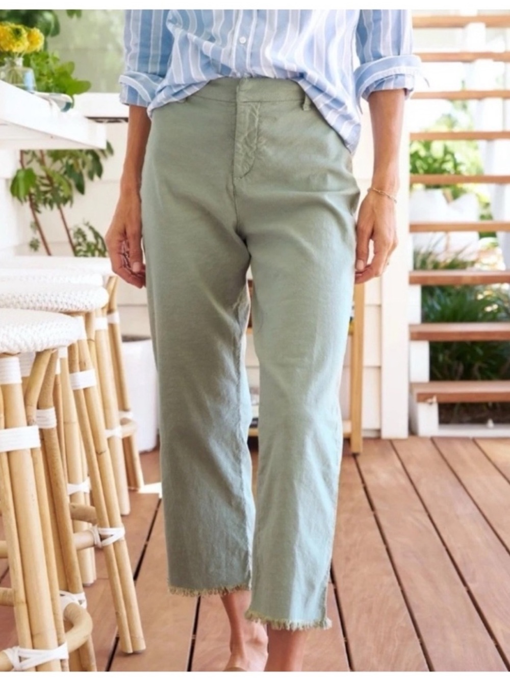Frank & Eileen • Kinsale Performance Pant in Sage Green